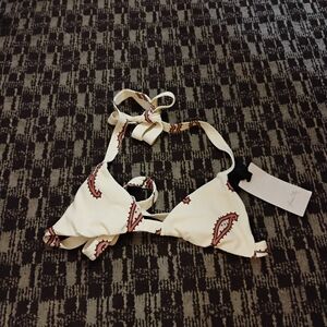 NWT Johanna Ortiz Ecru Tipping Point Bikini Top